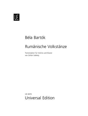 BARTOK - RUMANIAN FOLK DANCES VIOLIN/PIANO ARR SZEKELEY