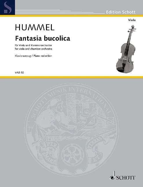 Hummel - Fantasia Bucolica Op 13f Viola/piano