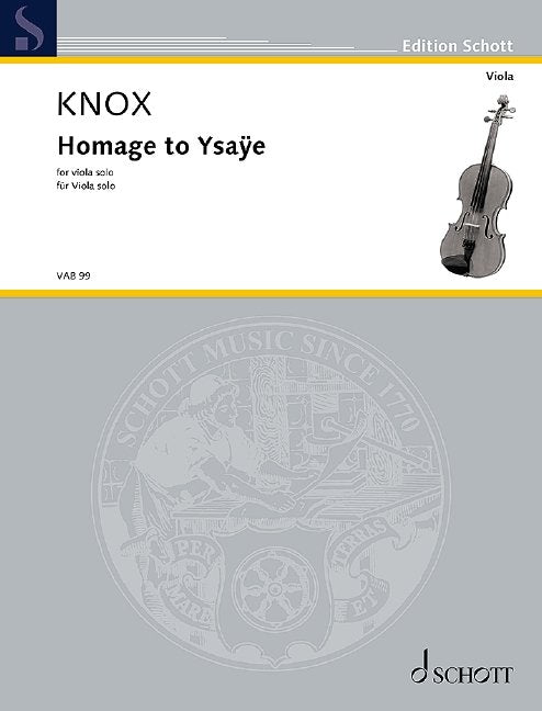 Knox - Homage to Ysaye for Viola Solo