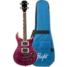 Flight Vanguard Solid Body Transparent Purple Electric Uke