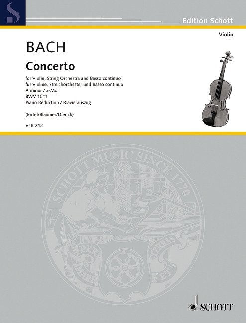 Bach - Concerto in a Minor Bwv 1041 Violin/basso Continuo