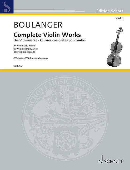 Boulanger - Complete Violin Works for Violin/piano